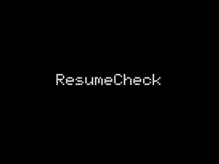 ResumeCheck